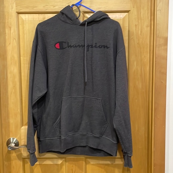 Champion gray hoodie sweatshirt size L - Picture 1 of 12